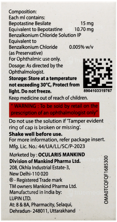 Bepofree Eye Drops 5Ml